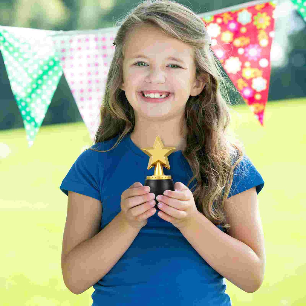 12Pcs/set Mini Star Trophy Awards Golden Trophies For Party ...