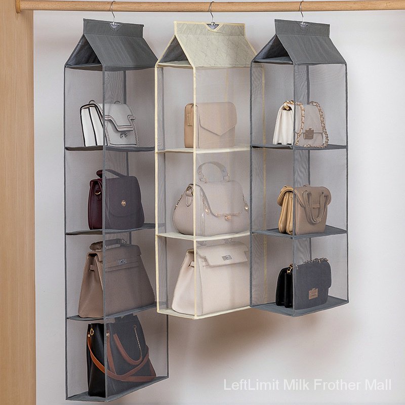 Household dustproof storage rack bag storage hanging bag wardrobe  wall-mounted fabric storage artifact BDLV