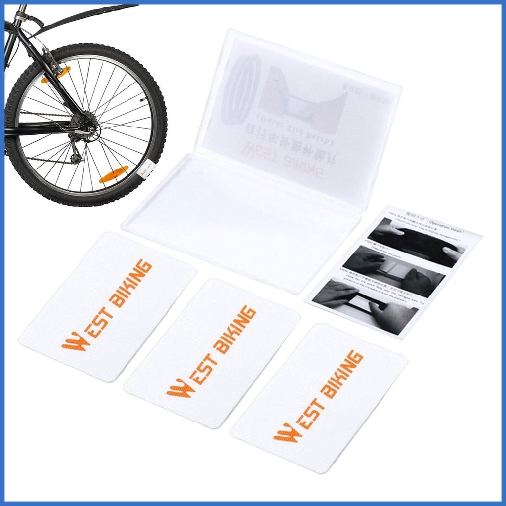 Bike Tube Patch Portable Bicycle Inner Tire Patch Repair Kit Glueless