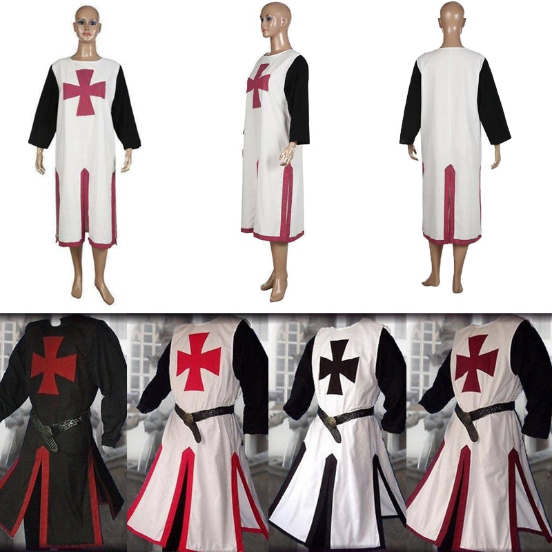 Durable Medieval Templar Knight Crusader Outfit Cosplay Costume With