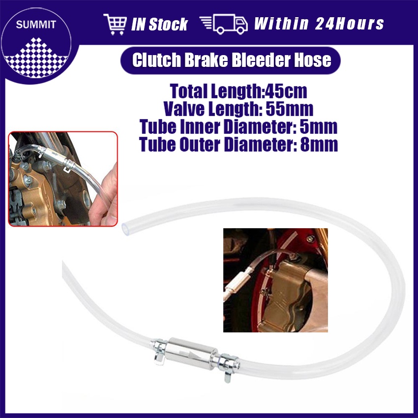 Motorcycle Car Hydraulic Clutch Brake Bleeder Hose One Way Valve brake bleeding kit Shopee