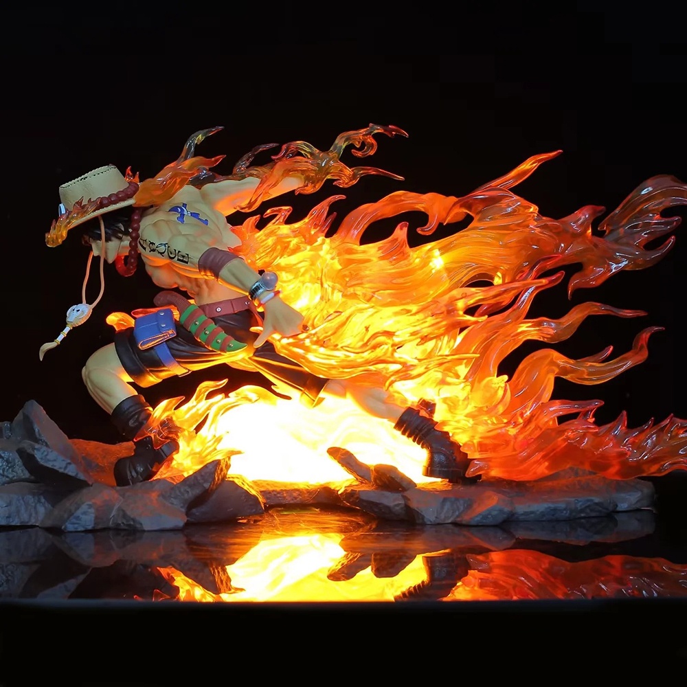 Anime One Piece Drift Ace Gk Figure Collectible Statue Model With Led ...