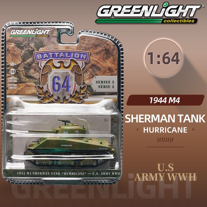 Greenlight 1:64 Sherman 1944 Tank M4 Hurricane US Army Normandy Two ...