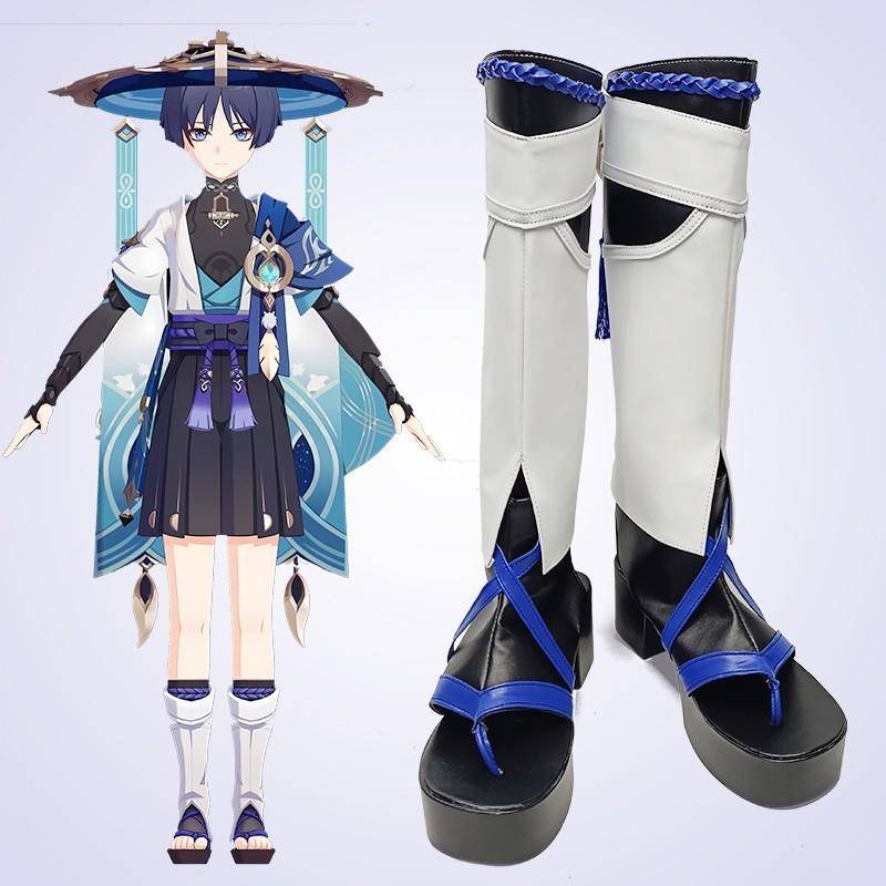 Genshin Impact Wanderer Scaramouche cos shoes | Shopee Philippines