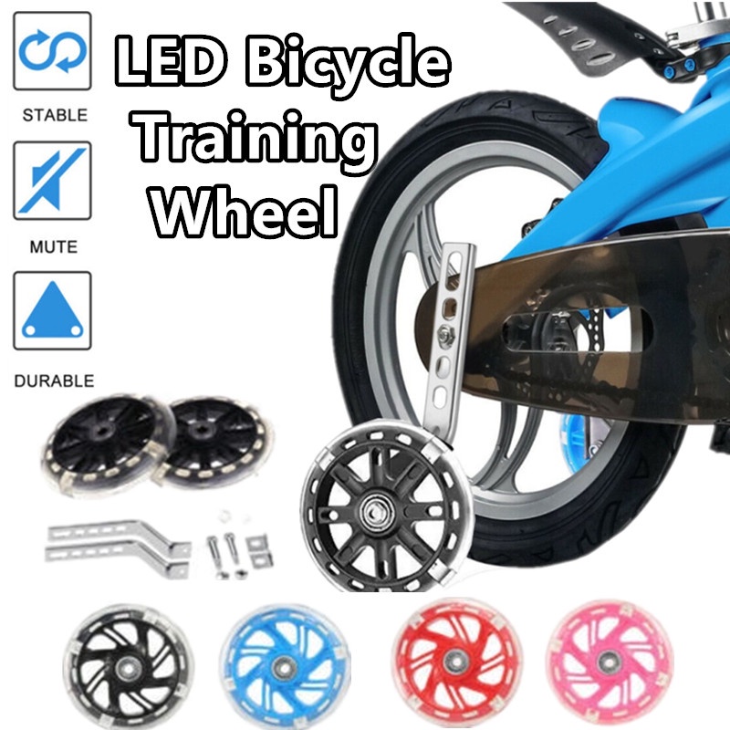 LED Bicycle Training Wheel Adjustable Universal Kid Bike Balancer ...