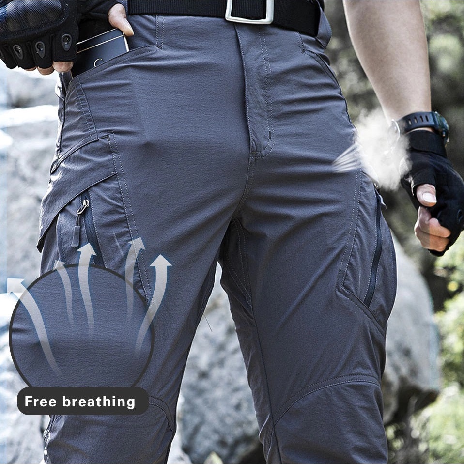 Mens Flex Ripstop Tactical Pants IX9 Combat Stretch Trousers Waterproof ...