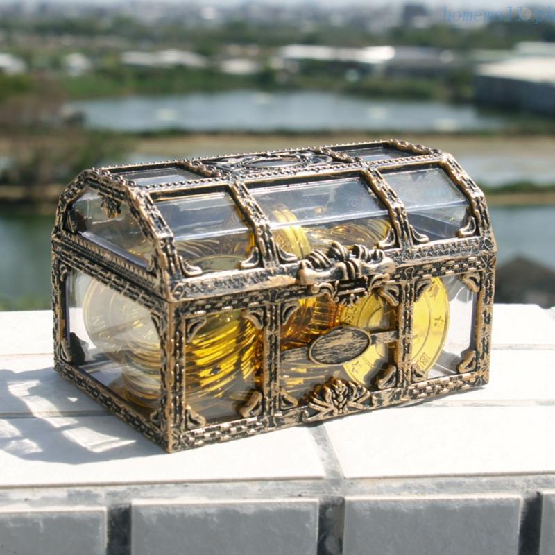 Crystal Gem Jewelry Box Plastic Box Pirate Scene Decoration Props Gifts