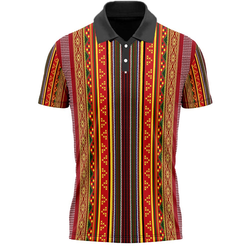 Philippine national/tribal style button polo shirt | Shopee Philippines