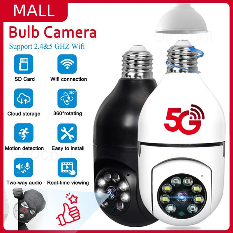 V380 CCTV Bulb Camera 1080P Smart Security Camera 360 Degree 3D ...