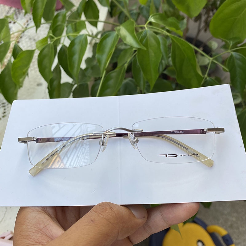 London Designed Glasses Top Quality Rimless Lightweight Frame Pure