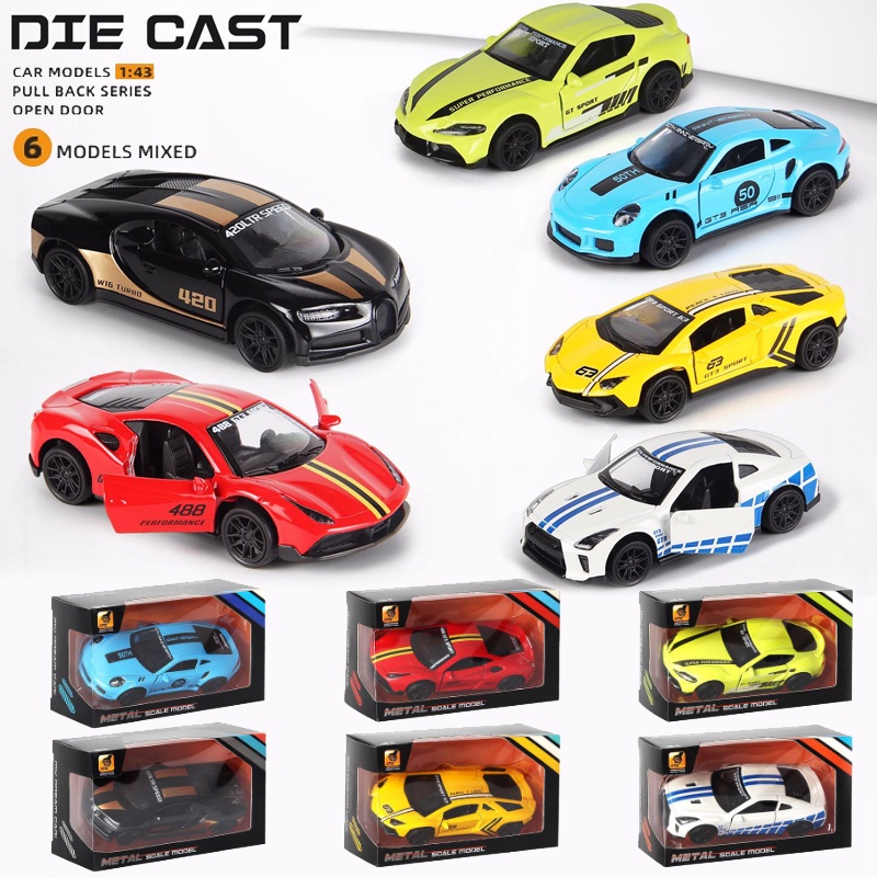 1:43 Alloy Cars Model Metal Pull Back Simulation Car Model Toys Boy ...