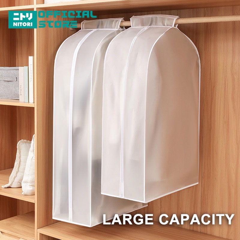 NITORI Wardrobe Dust Cover Clothes Storage PEVA Transparent Fully