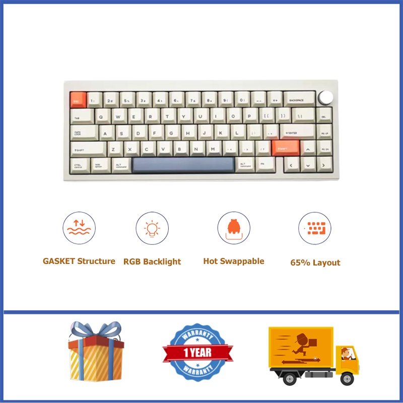 CIDOO V65 V2 Wireless/Wired Mechanical Keyboard 65% GASKET Architecture ...