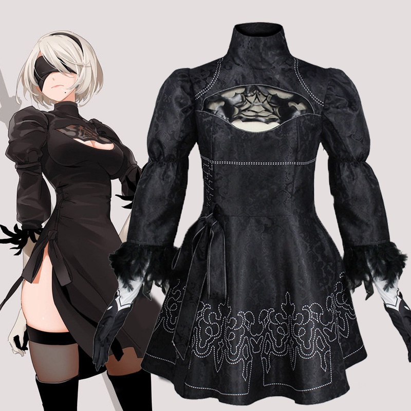 Nier Automata Yorha 2B Cosplay Costumes Anime Figure Halloween Costumes ...