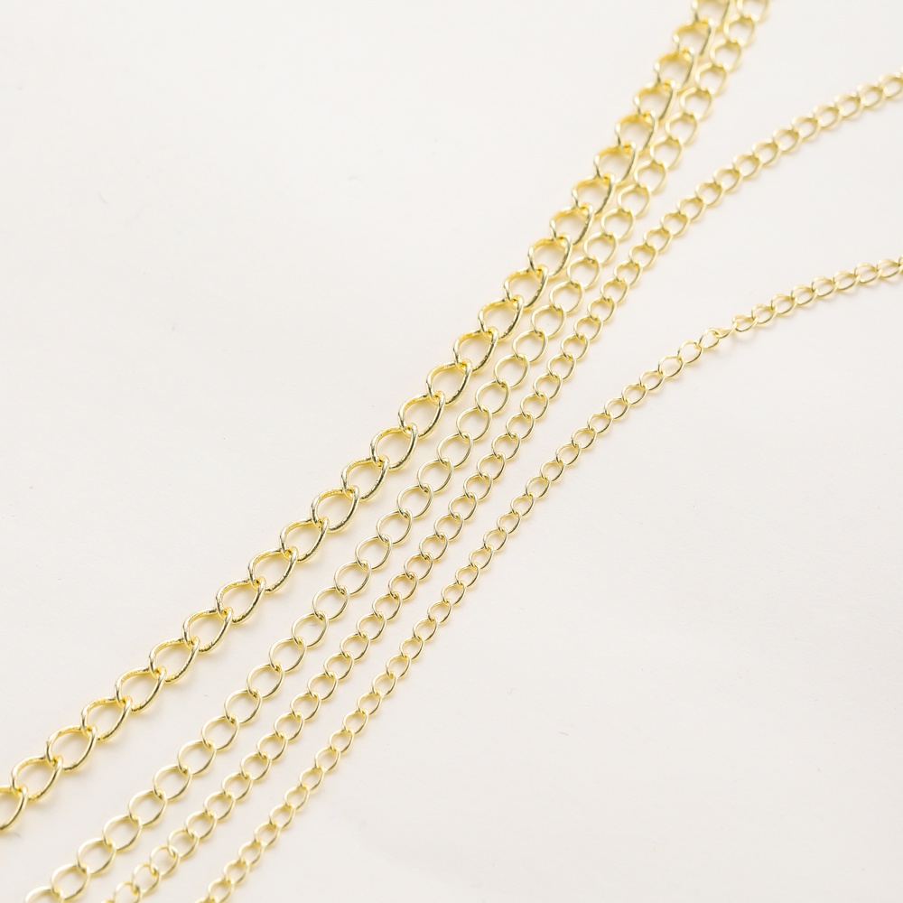 St.Kunkka 1.0m Length 14k Color Preservation Real Gold Tail Chain Non ...
