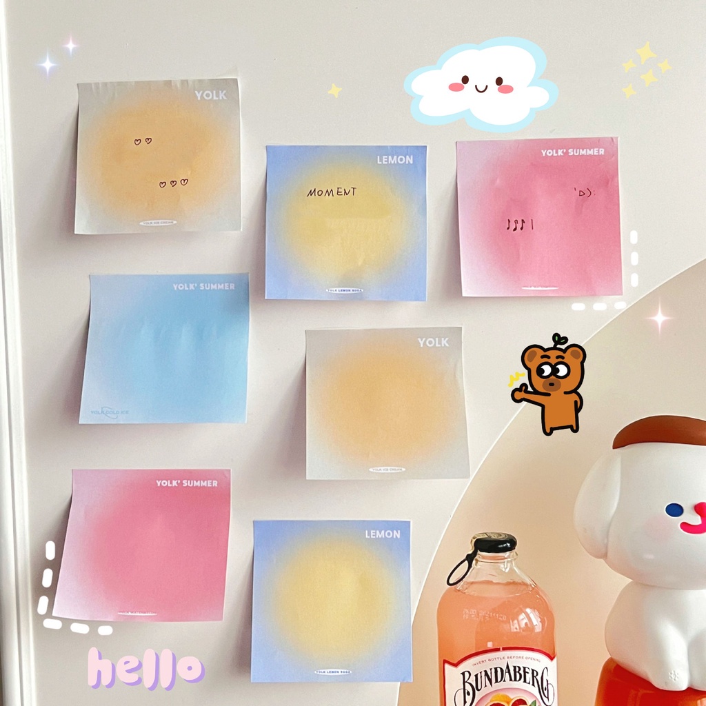 YoYo Notepad Cute Summer Simple Colorful Stationery Student Accessories ...