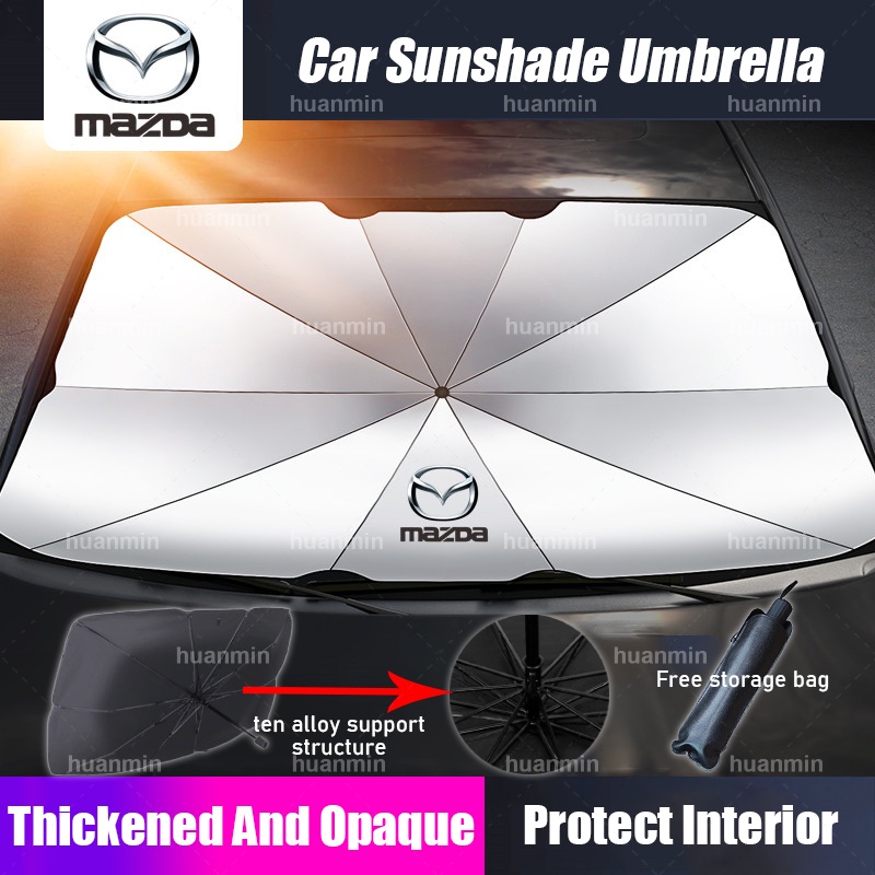 [Upgrade Opaque] Car Sun Shade Umbrella Foldable Car Parasol Windshield