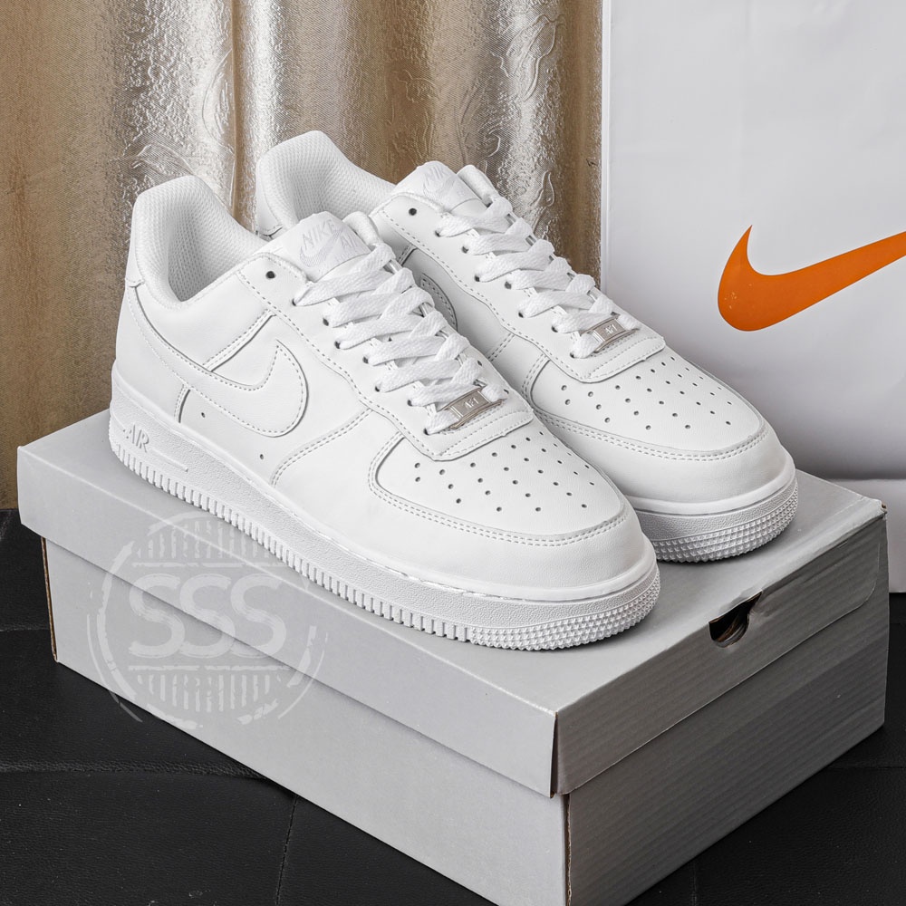 Nike Air Force 1 low top retro classic sneaks pure white For Men and women OEM Quality with box