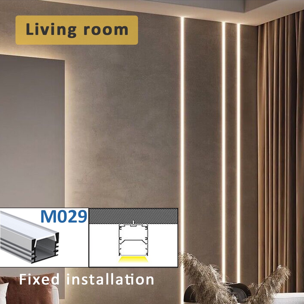 LED Aluminum Profile 50CM V U Shape Silver Flexible Strip Light Bar ...