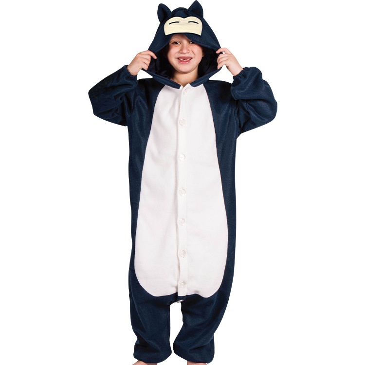 Anime Pokemon Kigurumi Snorlax Costume Onesie Kids Cartoon Cosplay Suit ...