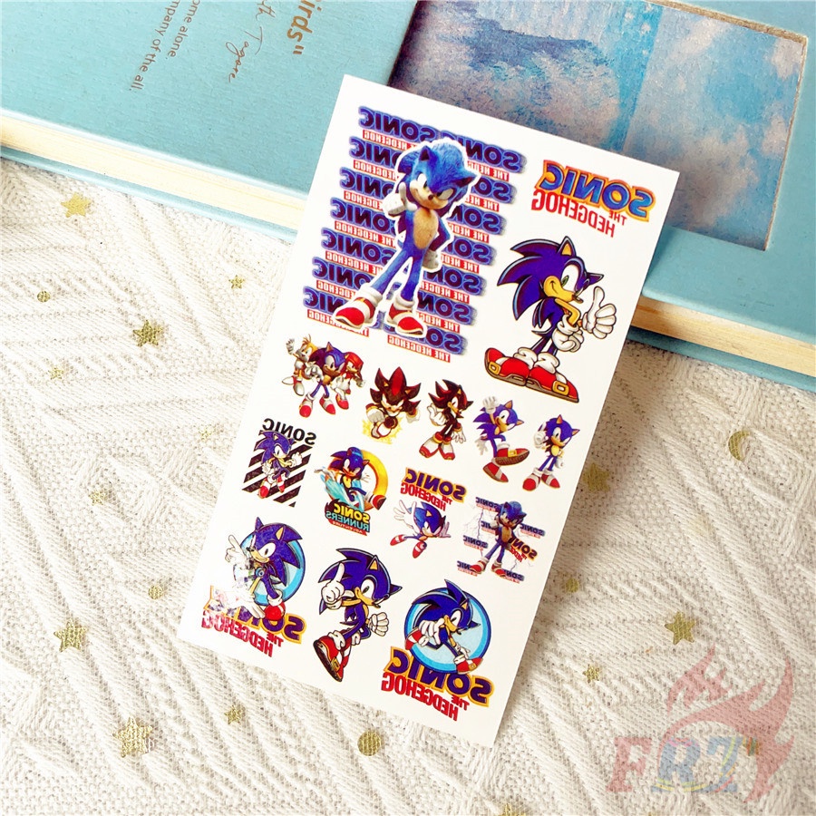 ️1Sheet Sonic The Hedgehog Mini Temporary Tattoo Stickers ️ Waterproof ...