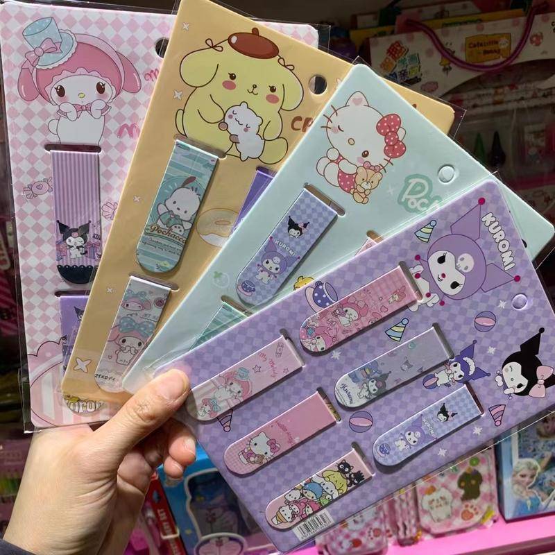 6Pcs/Set Sanrio Magnetic Bookmark Mymelody Kuromi Cinnamoroll Cute ...