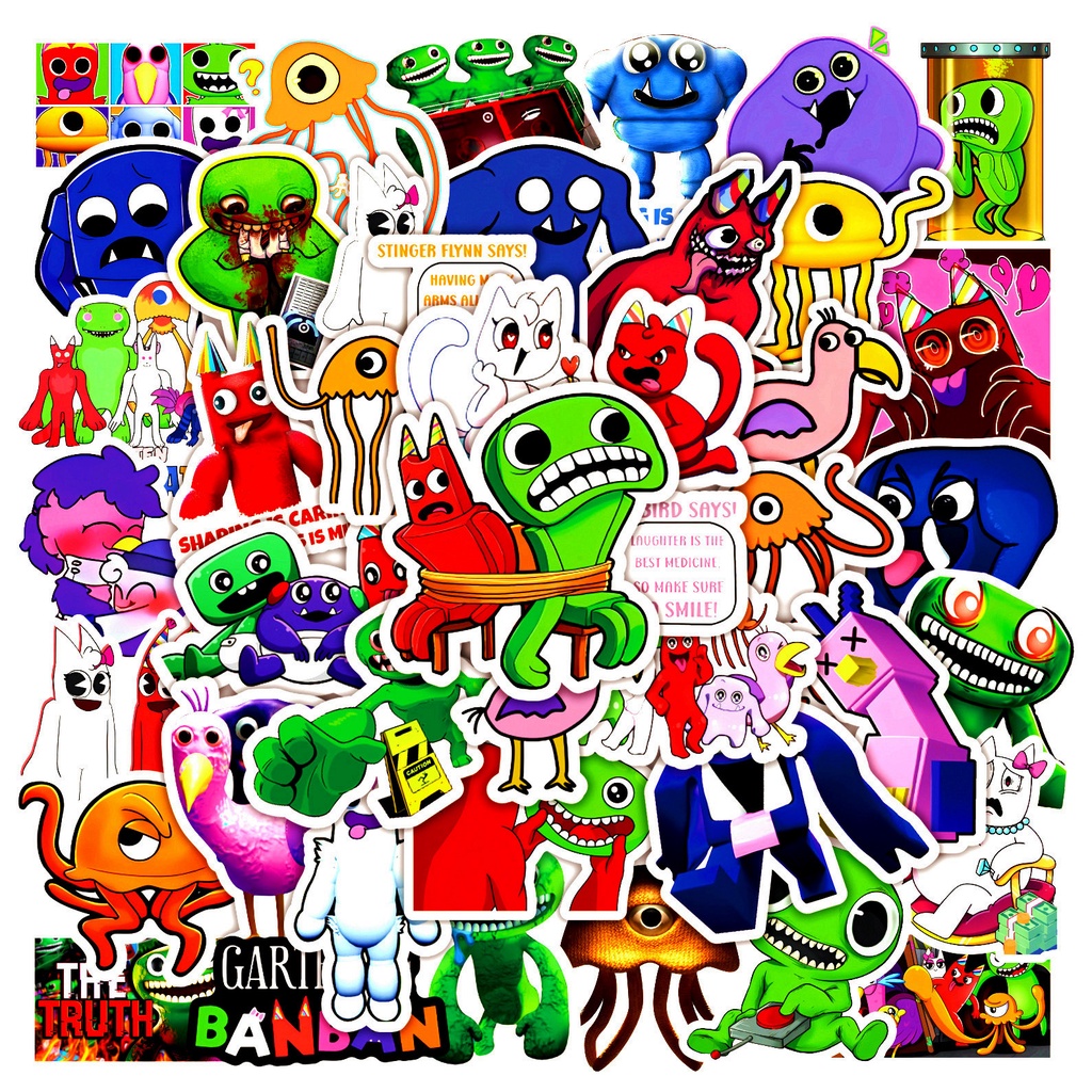 50PCS Garten of Banban Horror Game Cartoon Garden of Banban Stickers ...