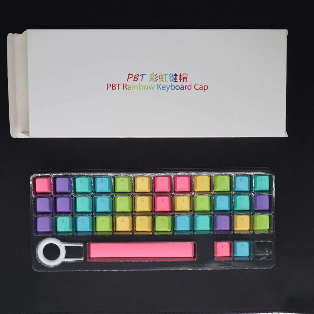 Ready Stock 39Key Color Mechanical Keyboard Keycap PBT Keycap Positive Engraving Laser