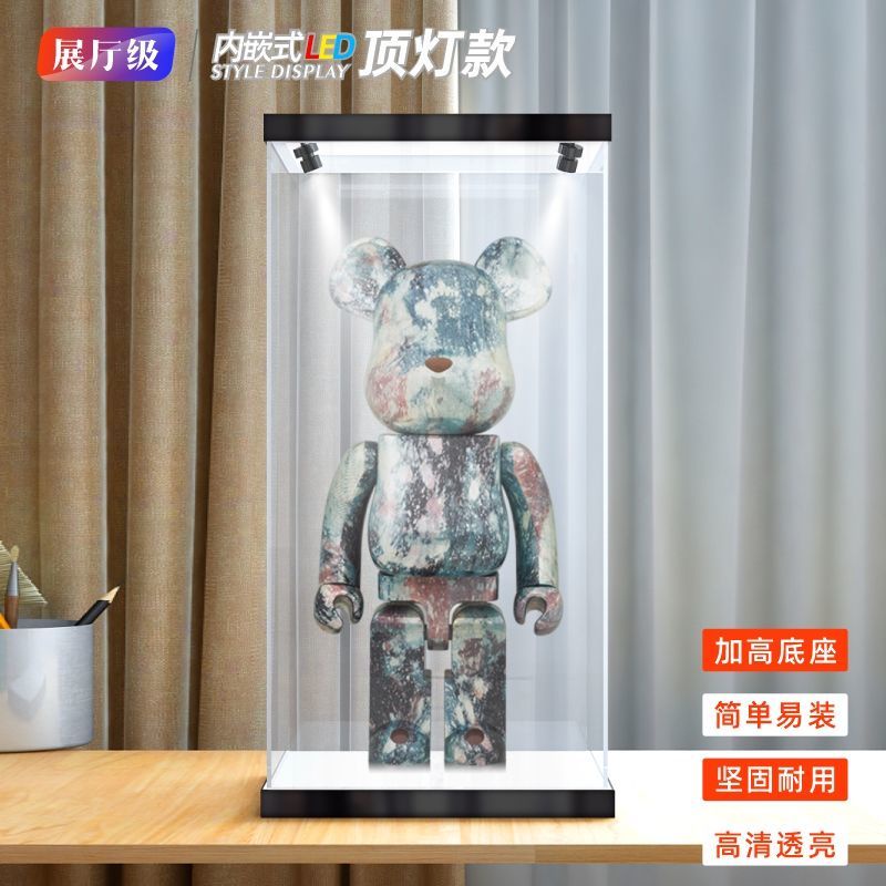 Violent Bear Display Box bearbrick 400% 1,000% Anti-Dust Cover Building ...