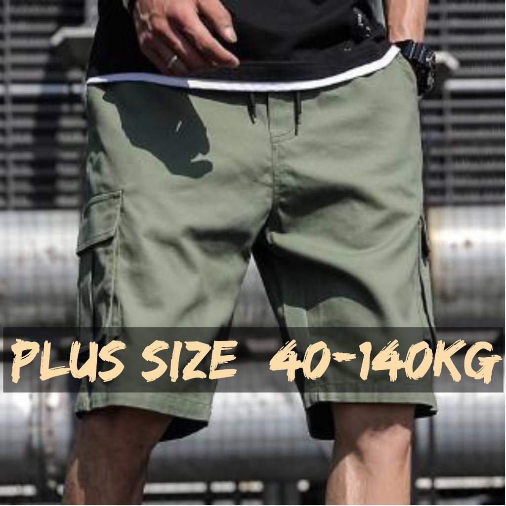 Men Plus Size Summer Casual Loose Cargo Shorts | Shopee Philippines