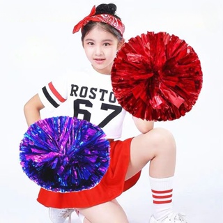 2pcs Cheer Dance Sport Competition Cheerleading Pom Poms Flower Ball for  For Football Basketball Match Pompon