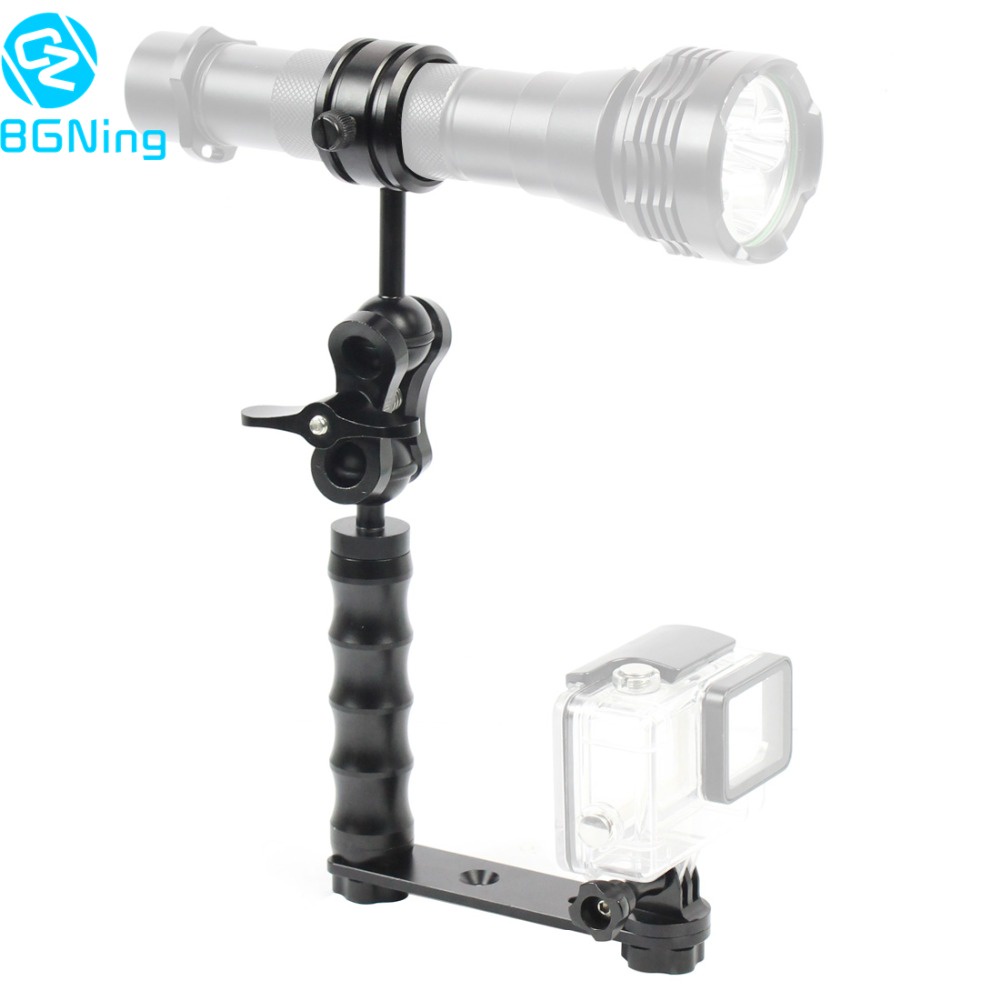 BGNing Camera Diving Bracket Frame Kit Light Arm Handle Grip Ball Head ...