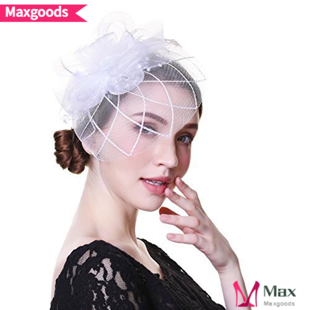 MAXG Fascinators Hat Tea Party Headwewar Hat Feathers Fedoras Shopee