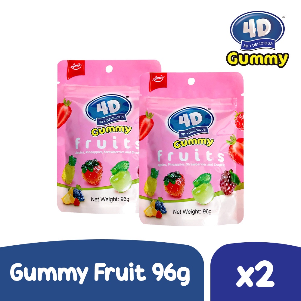 4D Gummy Fruits 96g x2 | Shopee Philippines