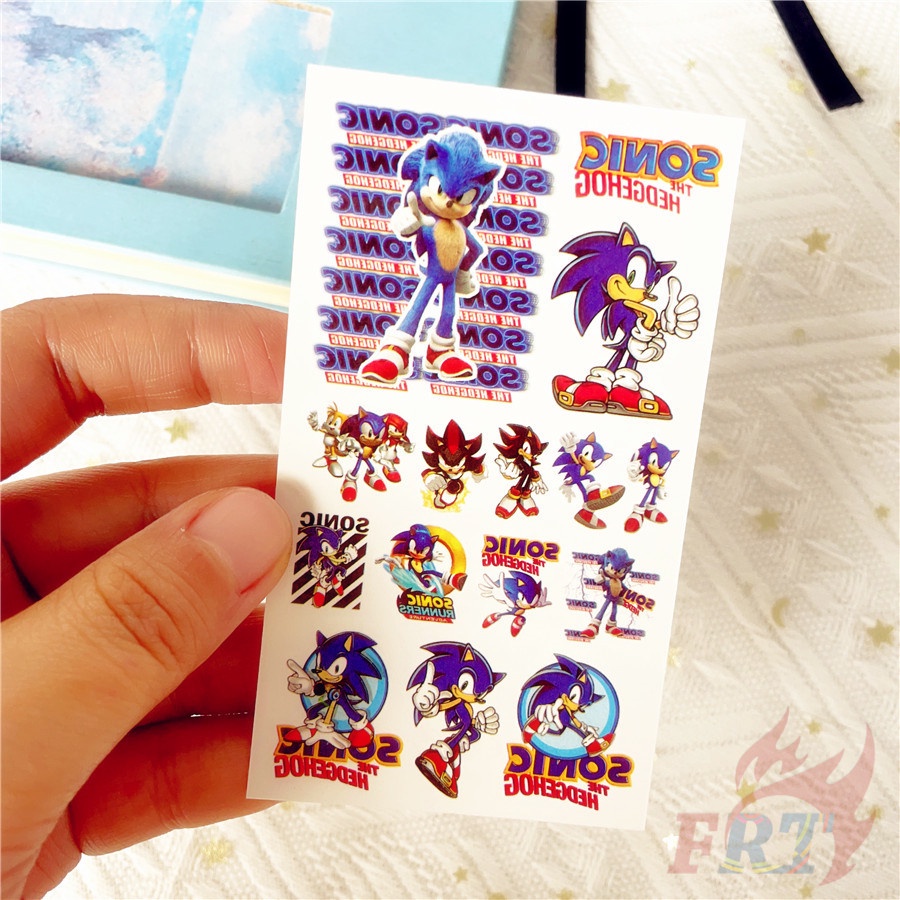 ️1Sheet Sonic The Hedgehog Mini Temporary Tattoo Stickers ️ Waterproof ...