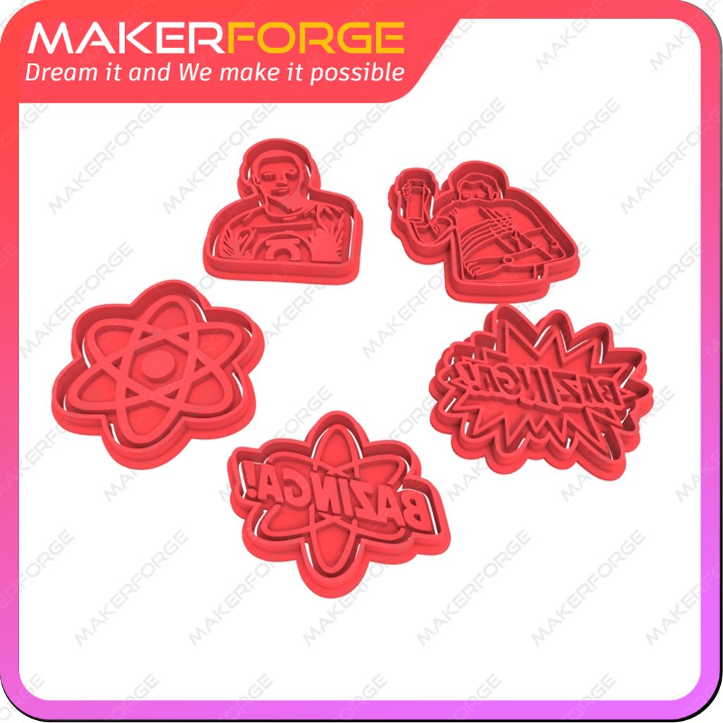 The Big Bang Theory Cookie Cutter Fondant Cutter Clay Cutter Collection ...