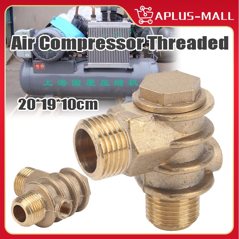 1Pcs 1- Way Valve Brass Air Compressor Threaded Check Part 1/2x3/4 ...