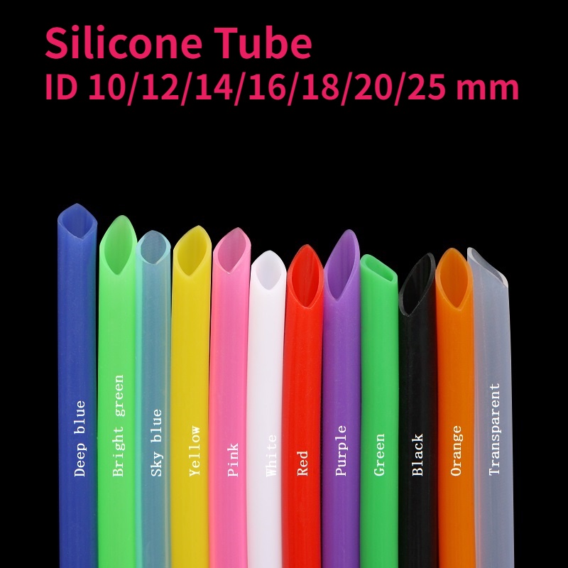 1 Meter ID 10/12/14/16/18/20/25 Mm Silicone Tube Flexible Rubber Hose ...