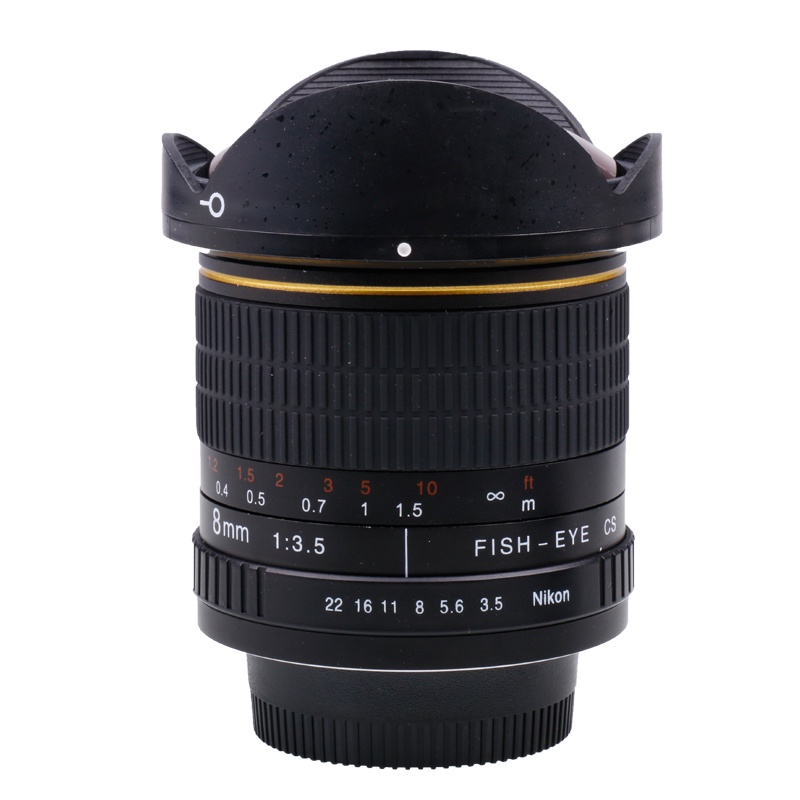 8mm F3.5 Ultra Wide Lens Fisheye Lens Aspherical Circular Camera Lens for Nikon DSLR Half Frame