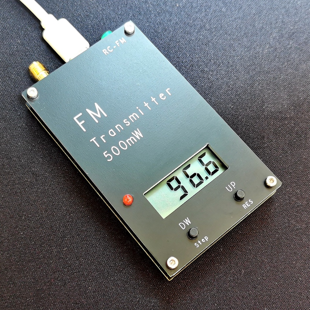 Douk Audio 0.5W FM Transmitter 76-108MHz With AUX, MIC & LCD Display - CZE-05B