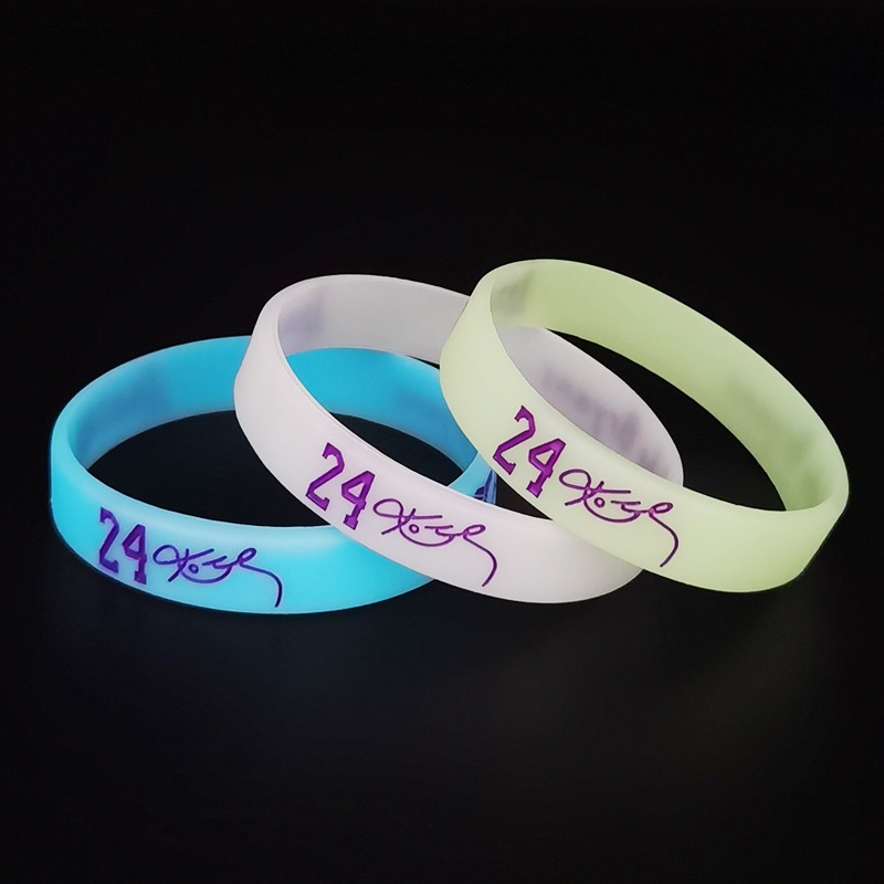 NBA Star Luminous Bracelet Bangle High Quality Silicone Kobe Student ...