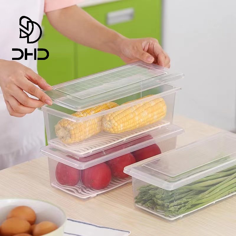 DHD Kitchen Refrigerator Keep fresh Fruits vegetables meat fish drain ...