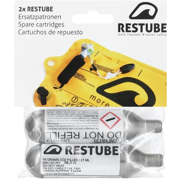 RESTUBE Active, Automatic, Extreme, Lifeguard, PFD CO2 Cartridges (16g