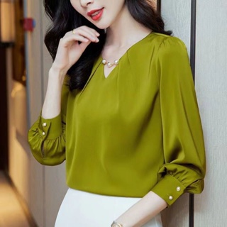 High-qualty Luxury Elegant Fashion Office Wear Ladies V-neck Long ...