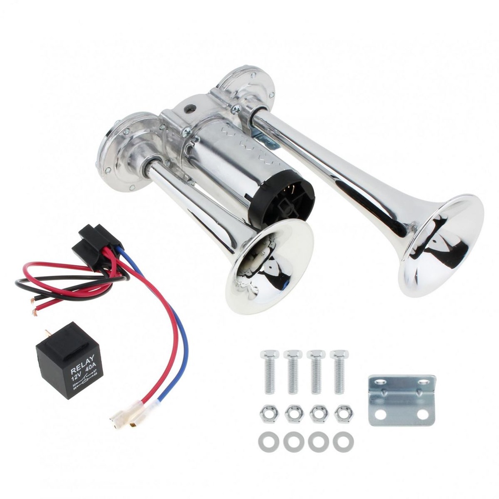 150dB 12V / 24V Super Loud Car Horns Kit for Trucks Lorry Trains Boats