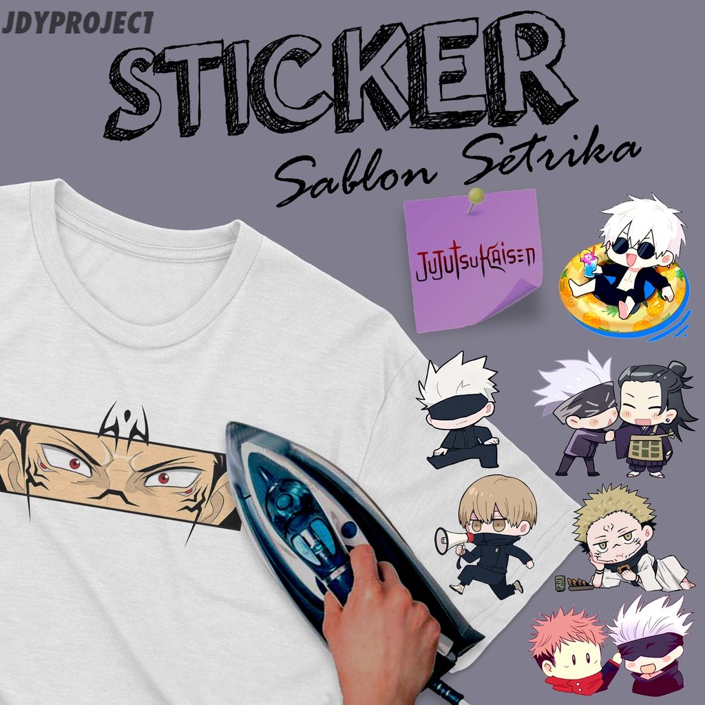 Jujutsu KAISEN GOJO T-Shirt STICKER ANIME GOJO ANIME Japanese Animation ...