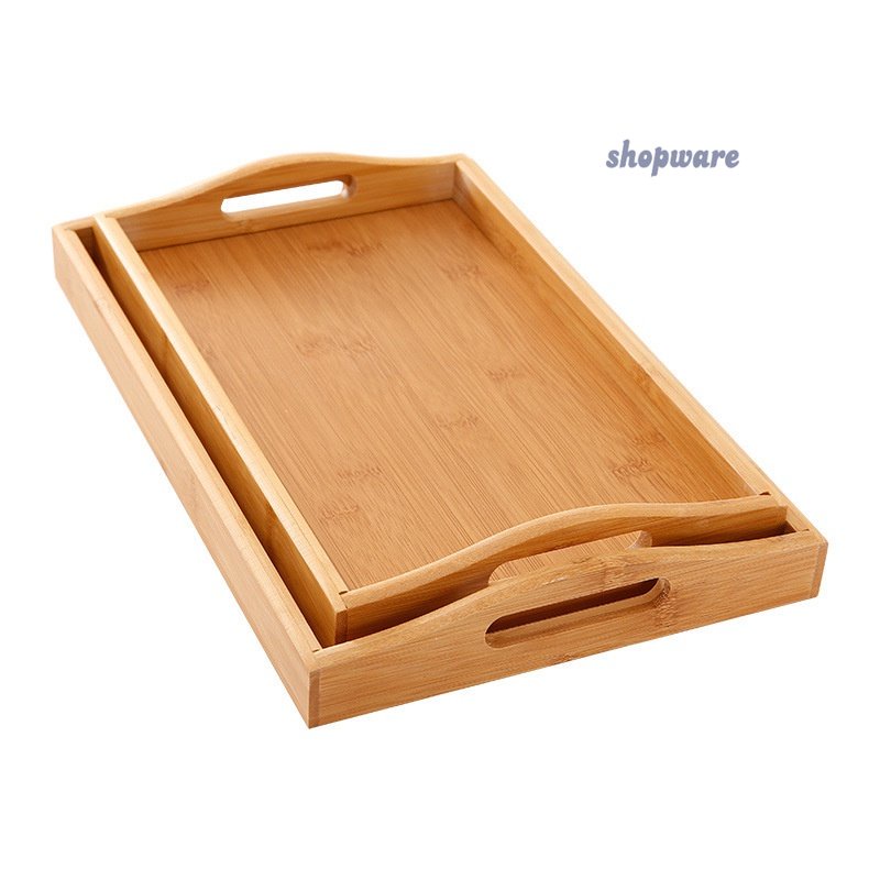 Shopware Japanesestyle Wooden Bamboo Serving Tray Tea Breakfast Saucer