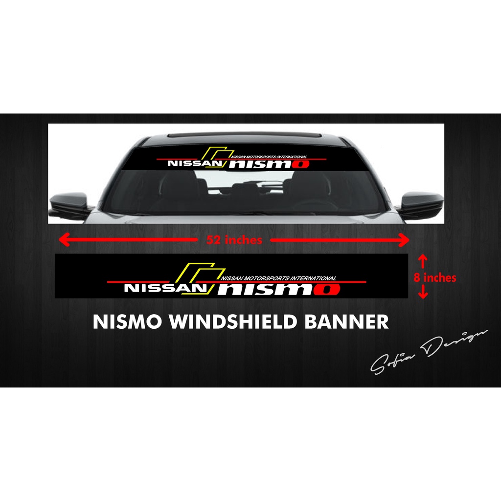 Car Front Windshield Banner Decal Sticker / Nissan Nismo / Machine Cut