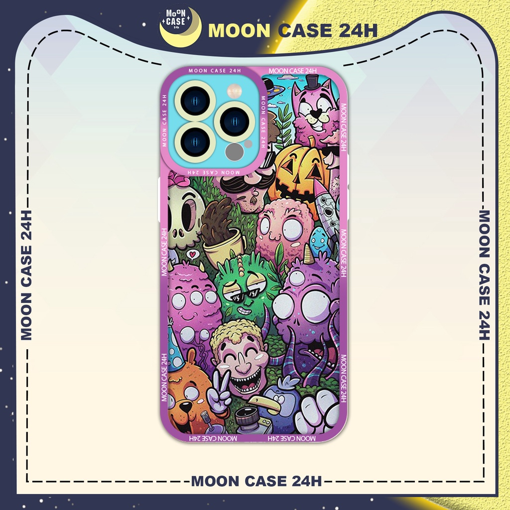 IPHONE Moon CASE 24H Wallpaper Monster Doodle Art 6 /7 /8plus /x /xs ...