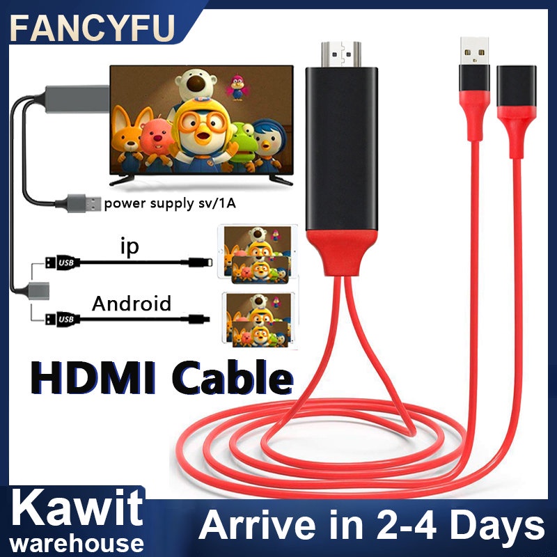 1M Phone To TV HDMI Cable Universal Cable Android&Phone HDMI To TV